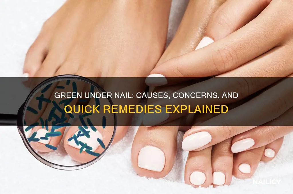 why do i have green under my nail