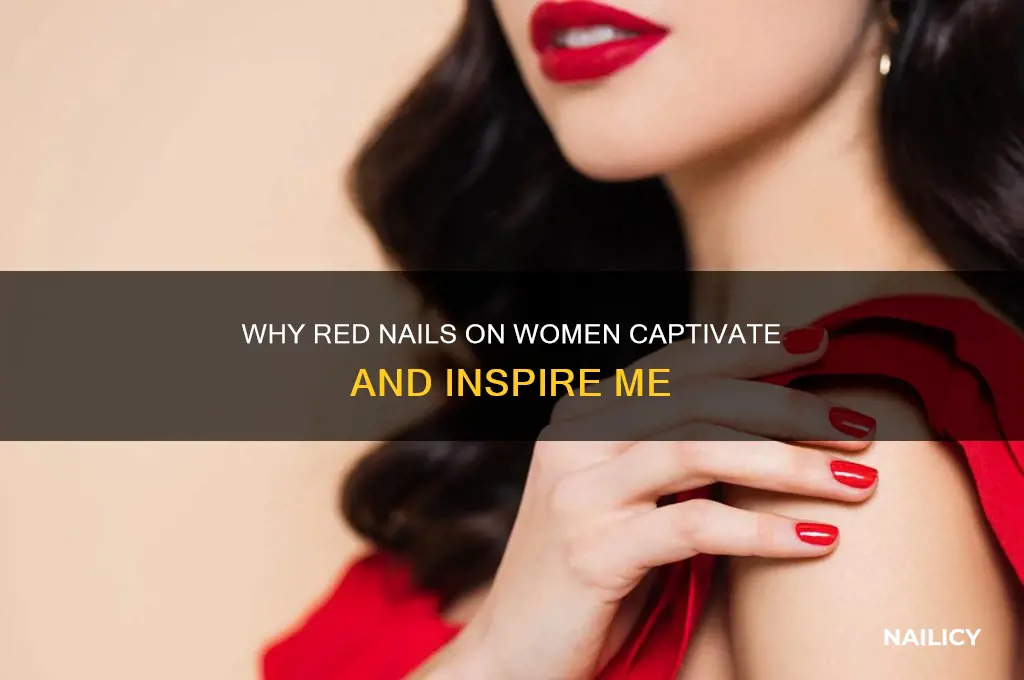 why do i love red nails on women