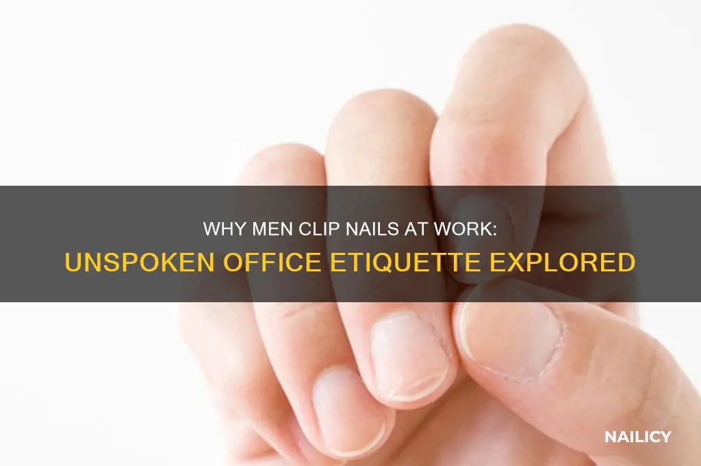 why do men clip their nails at work