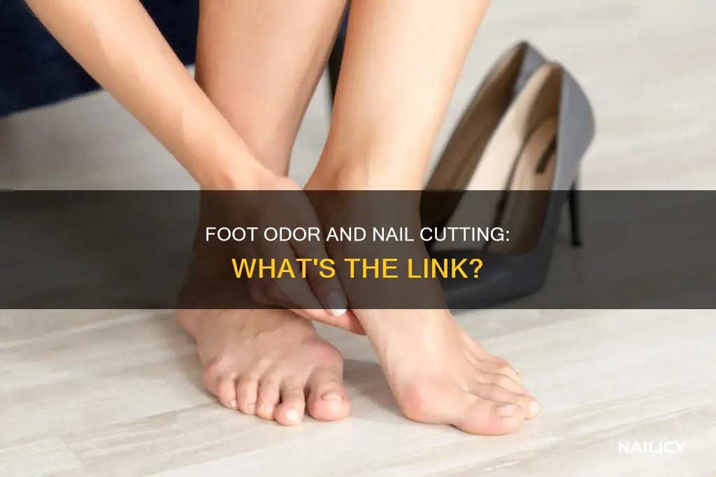 why do my feet smell when i cut my nails