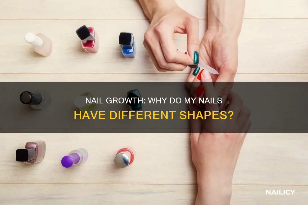 why do my nails grow different shapes