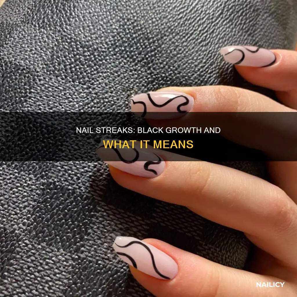 why do my nails grow streaks of black
