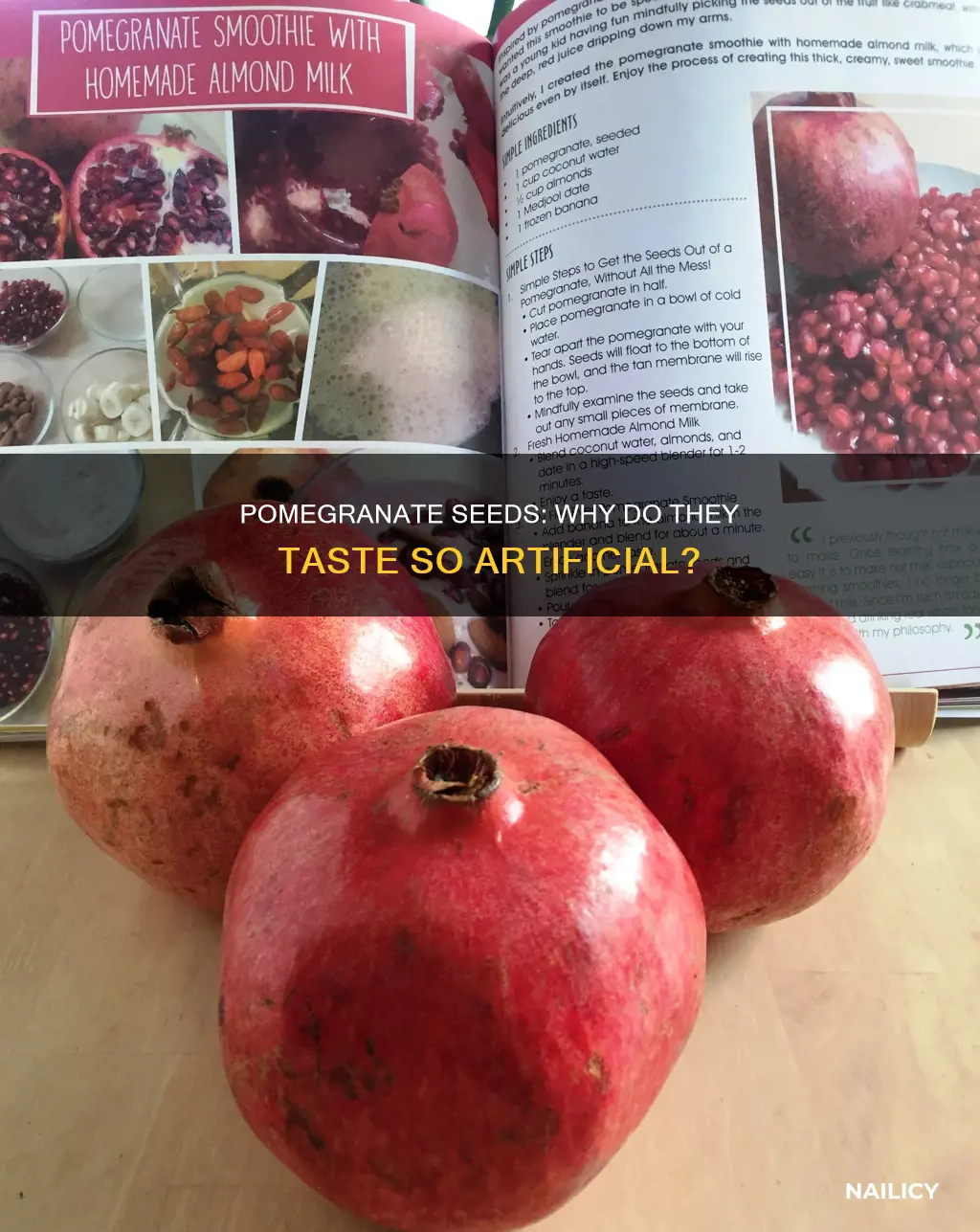 why do my pomegranate seeds taste like nail polish remover