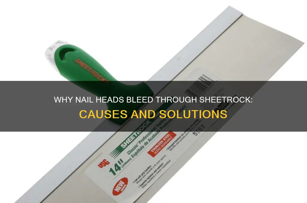 why do nail heads bleed through on sheetrock