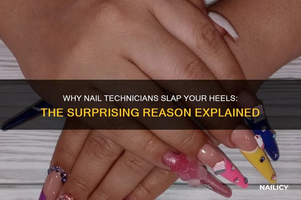 why do nail salon people slap your heela