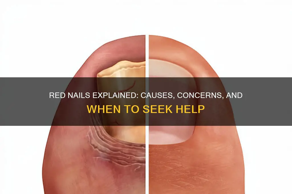 why do nails turning red