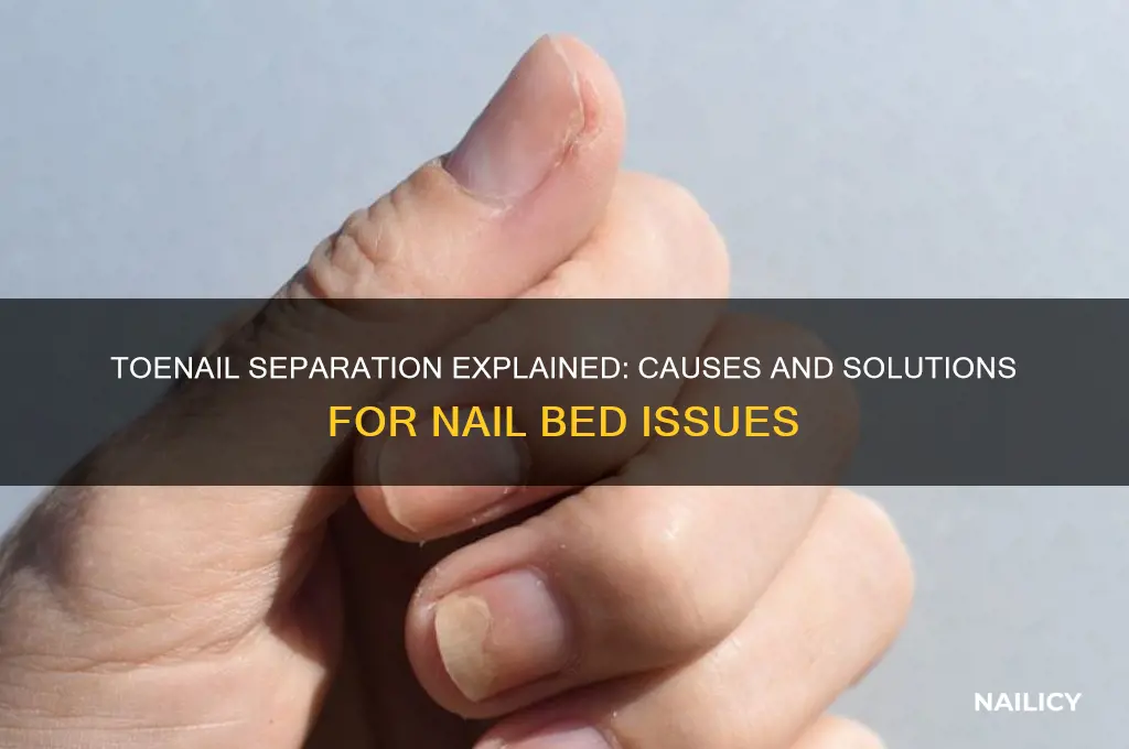 why do toenails pull away from nail bed