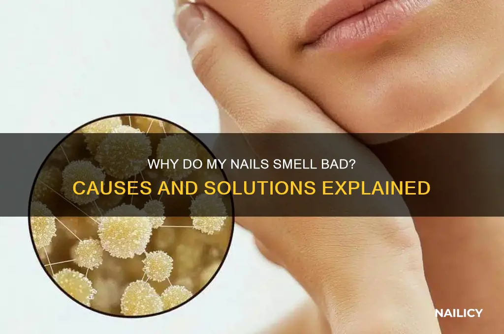 why do underneath my nails smell like that