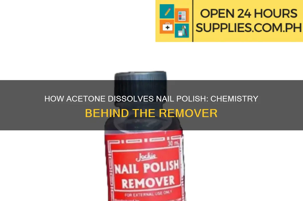 why does acetone take off nail polish