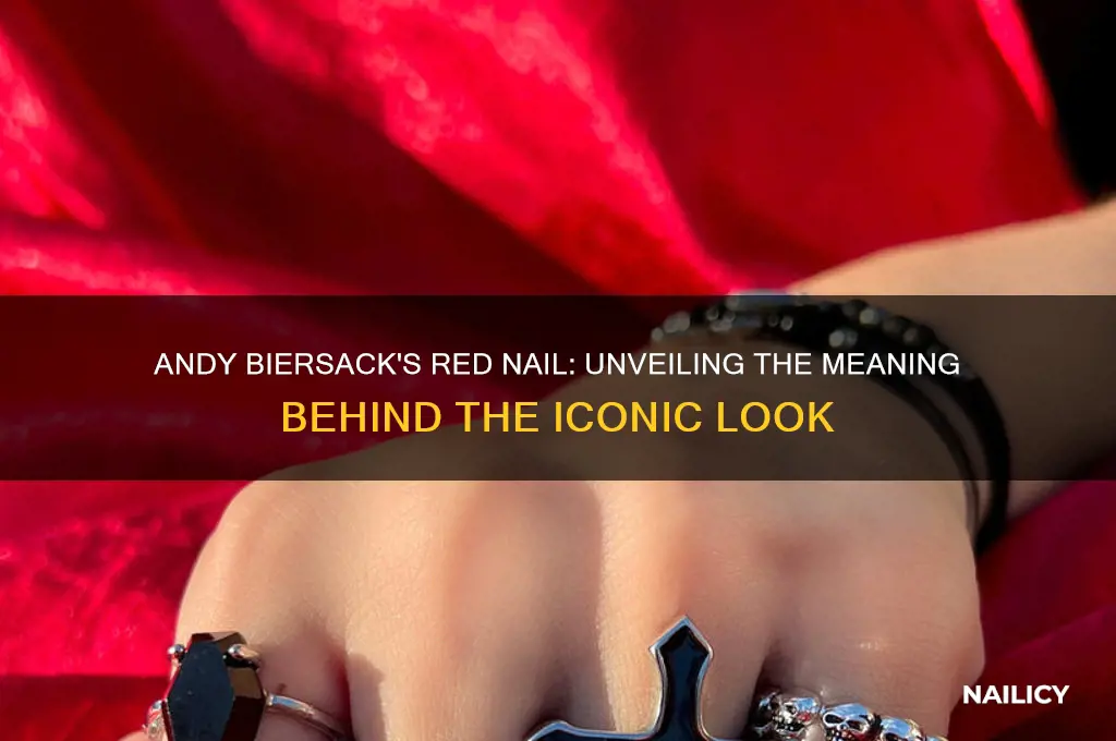 why does andy biersack have a red nail