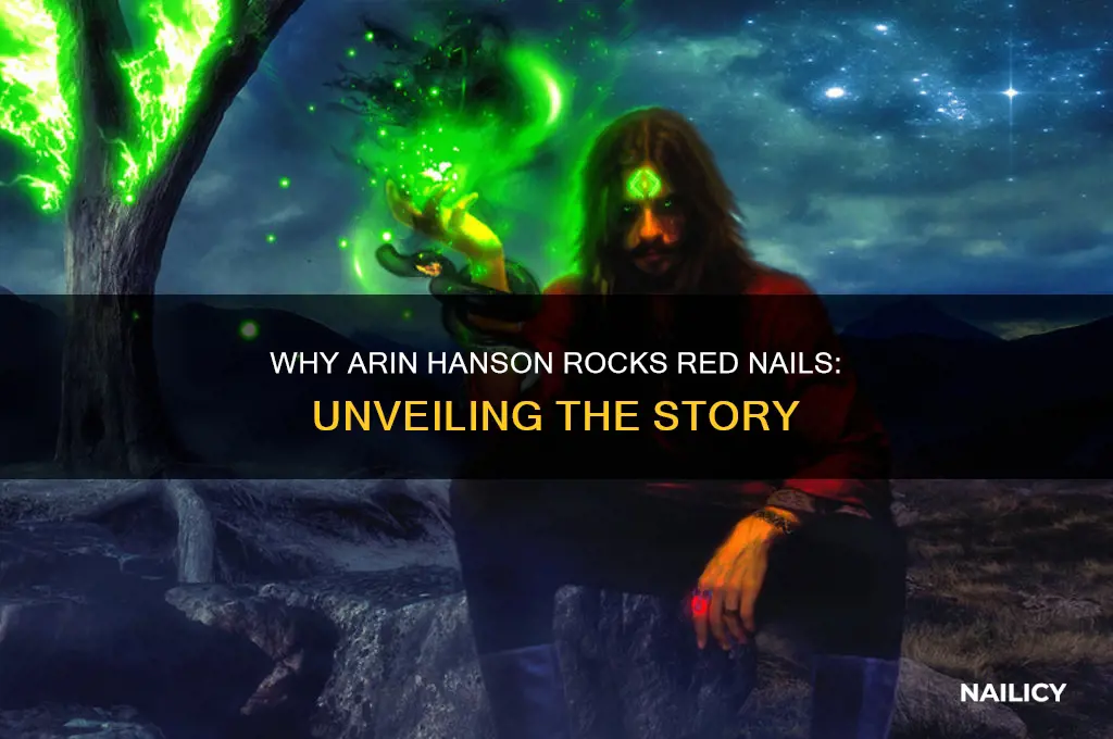 why does arin hanson has red nail