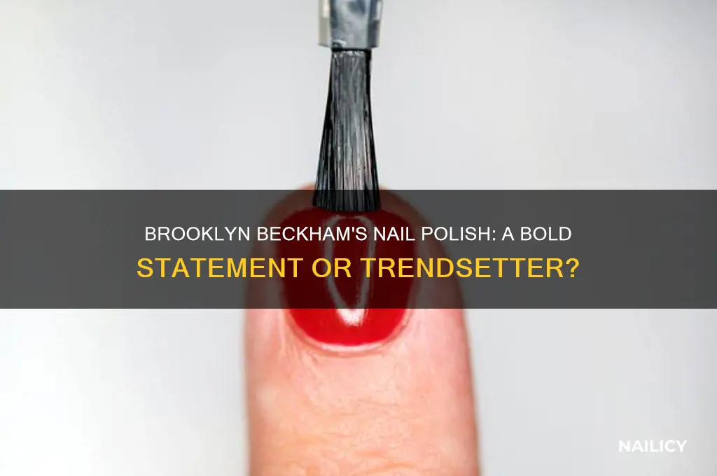 why does brooklyn beckham wear nail polish