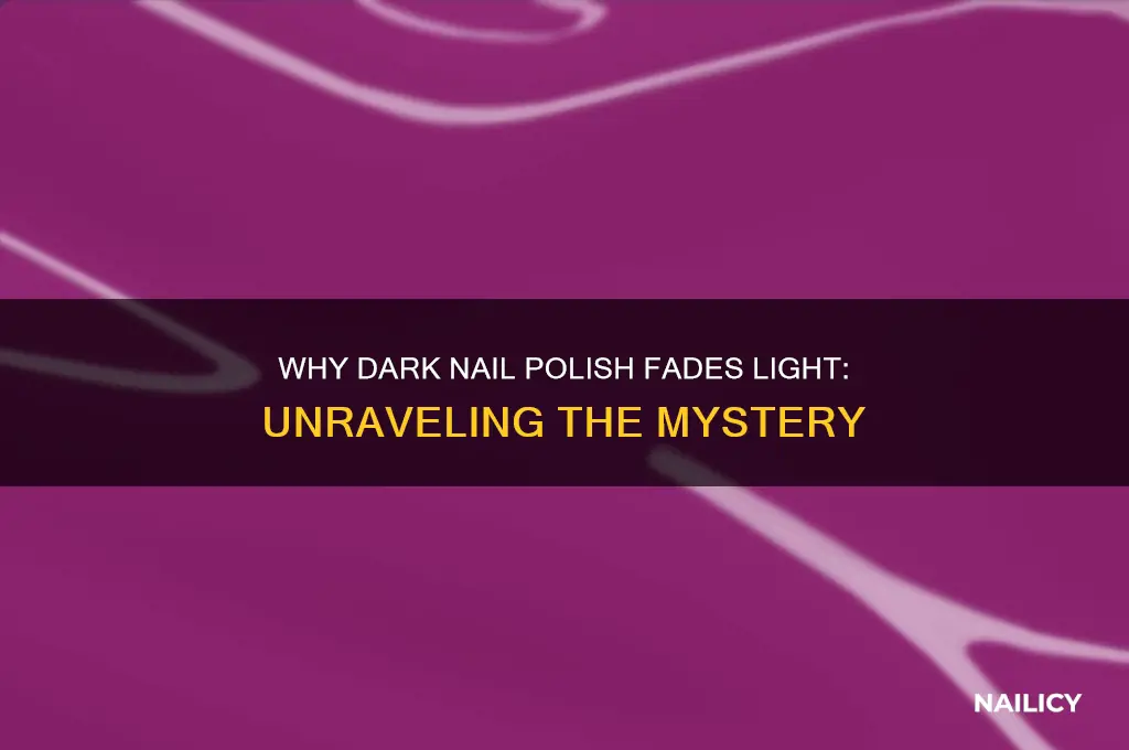 why does dark nail polish come off light