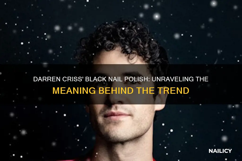 why does darren criss wear black nail polish