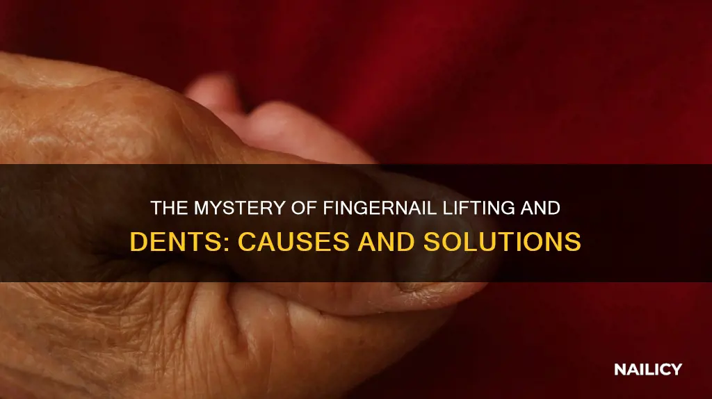 why does finger nails lift and have dents