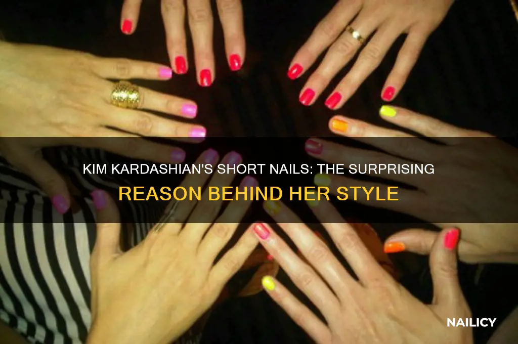 why does kim kardashian have short nails