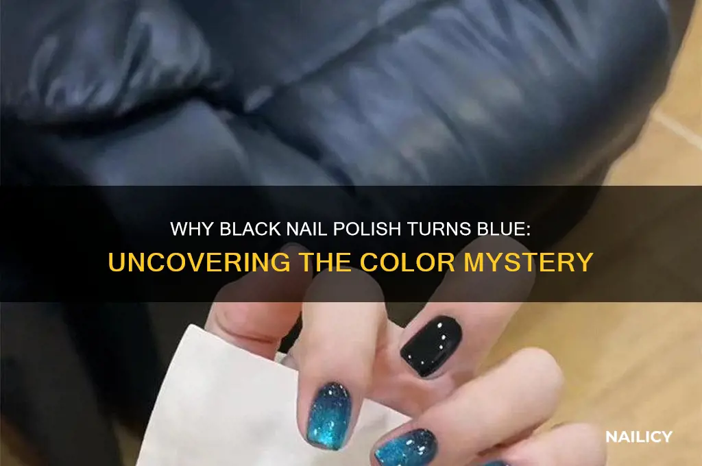 why does my black nail polish look blue
