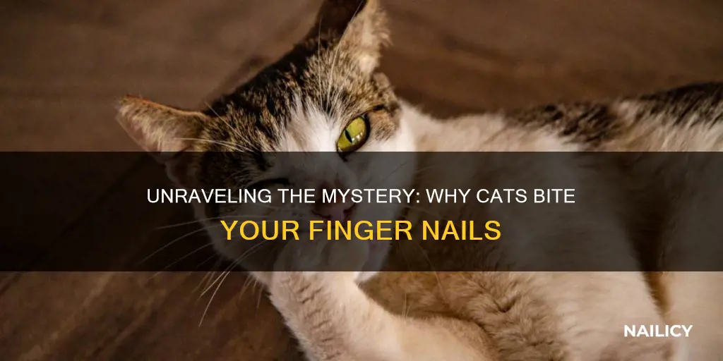 why does my cat bite my finger nails