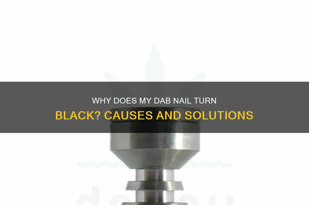 why does my dab nail turn black