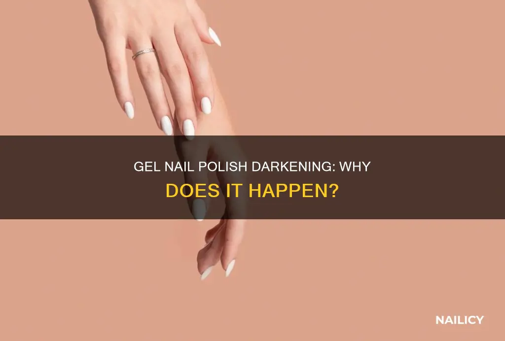 why does my gel nail polish turn dark
