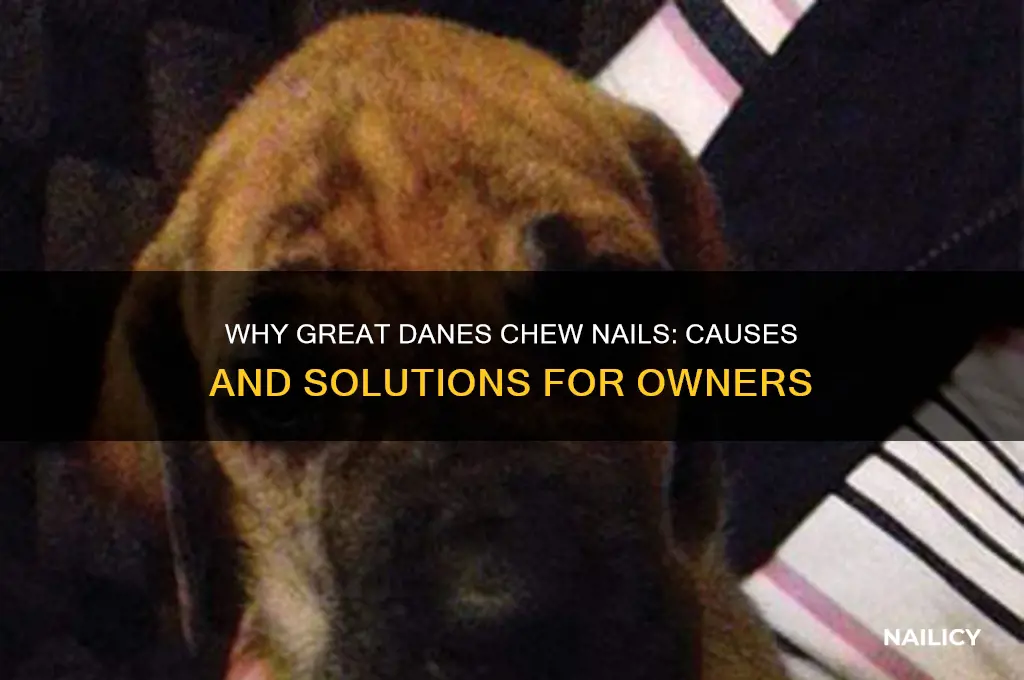 why does my great dane chew his nails