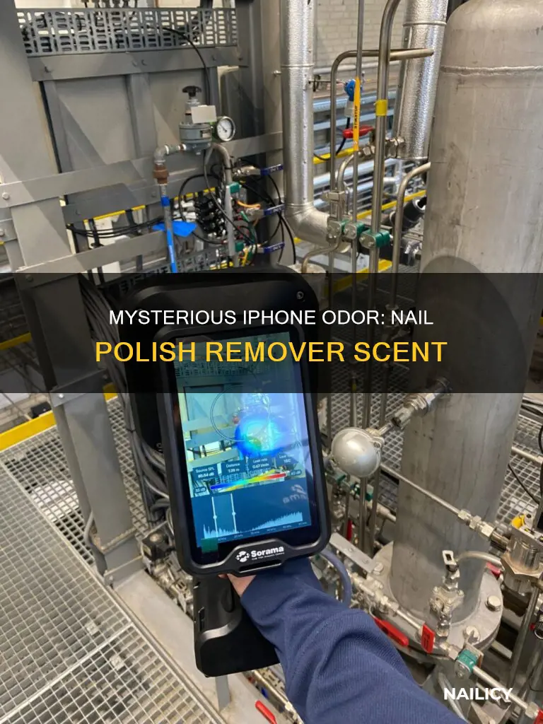 why does my iphone smell like nail polish remover