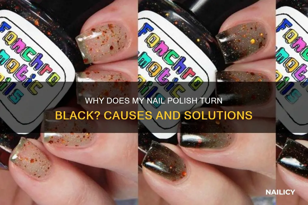 why does my nail polish turn black