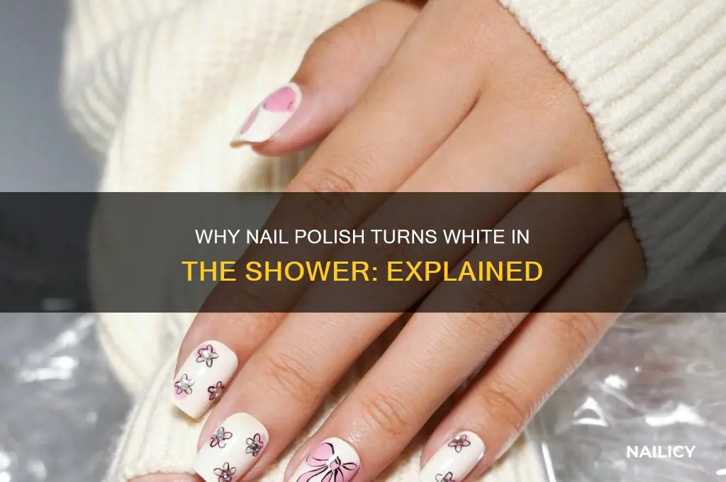 why does my nail polish turn white in the shower