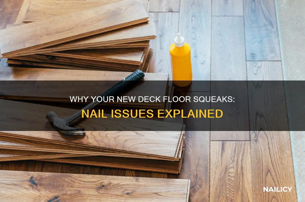 why does my new deck floor sqeak nails