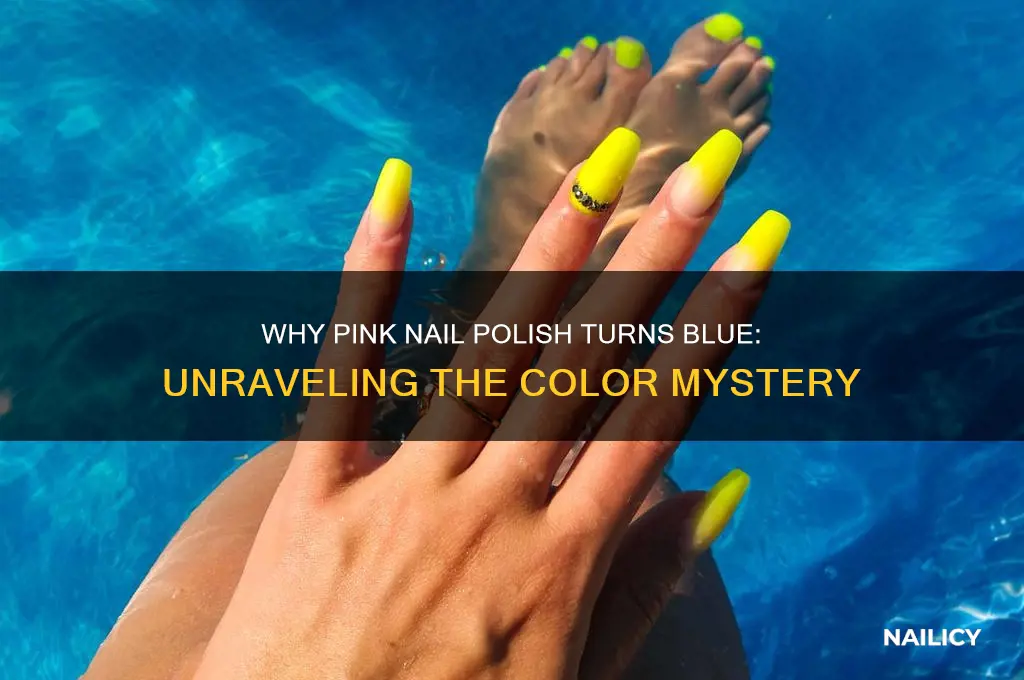 why does my pink nail polish turn blue