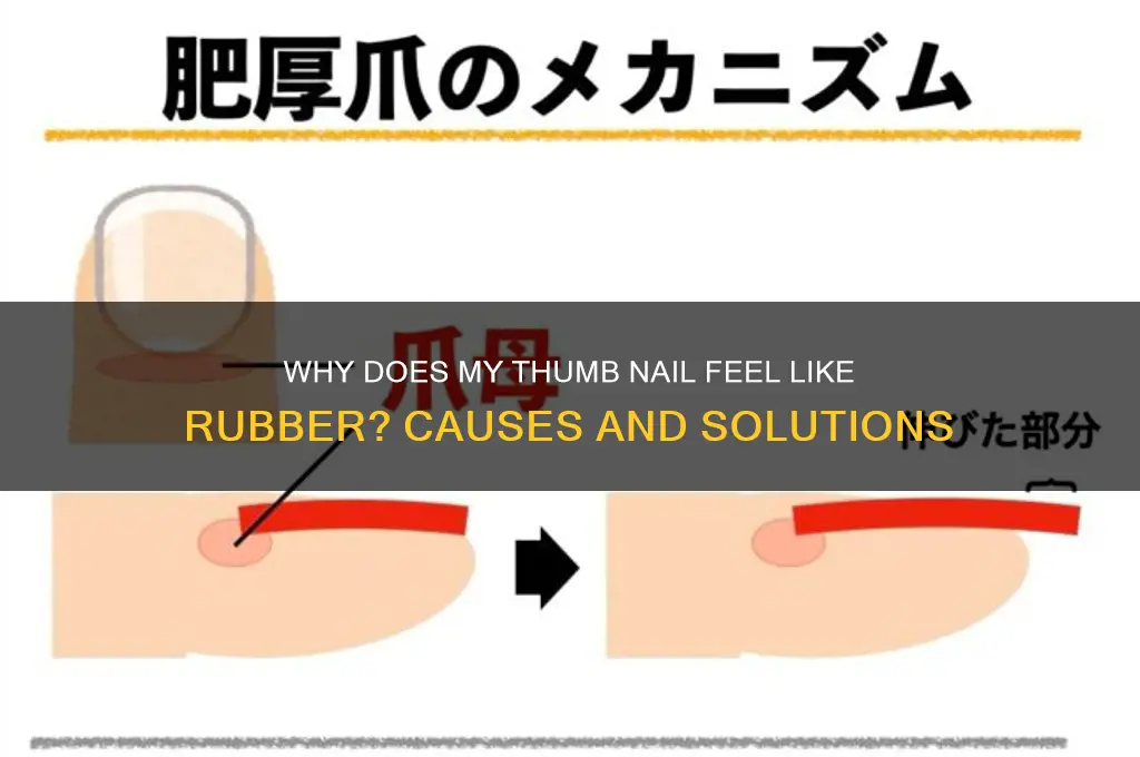 why does my thumb nail feel like rubber