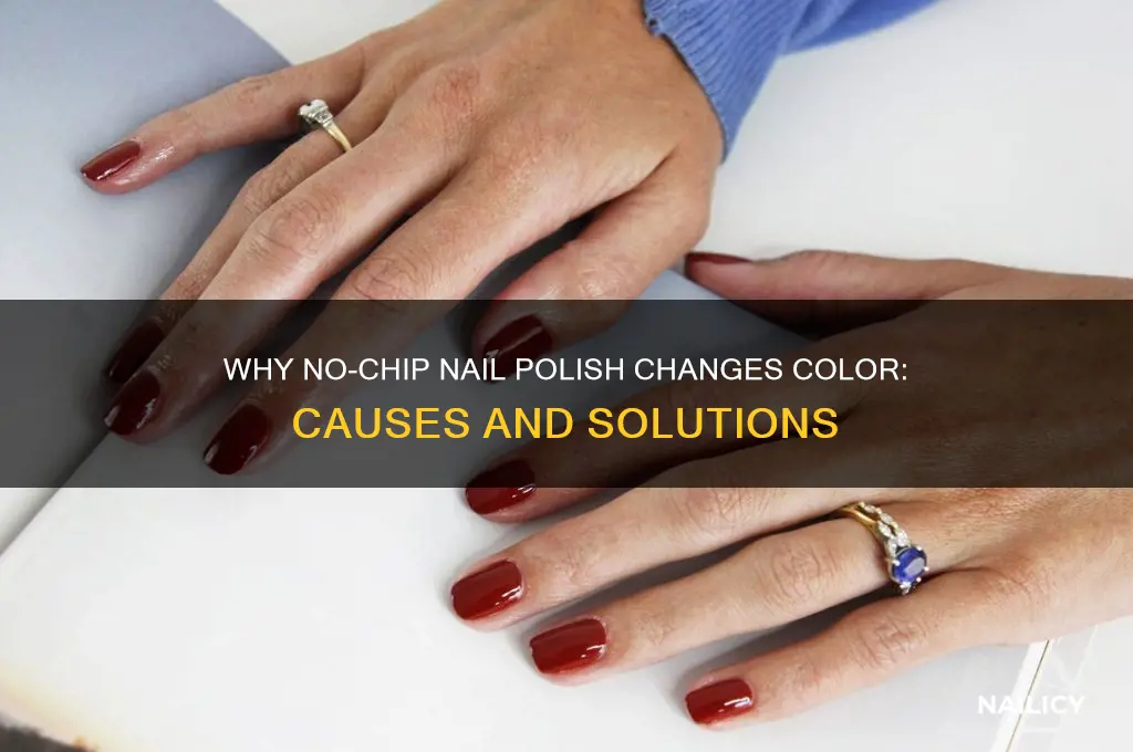 why does no chip nail polish change color