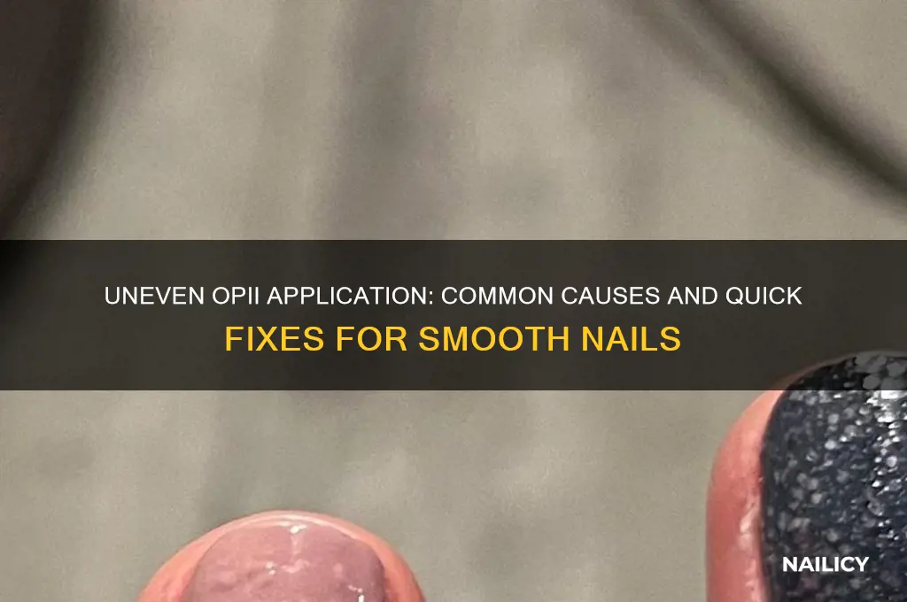 why does opi nail polish not go on evenly