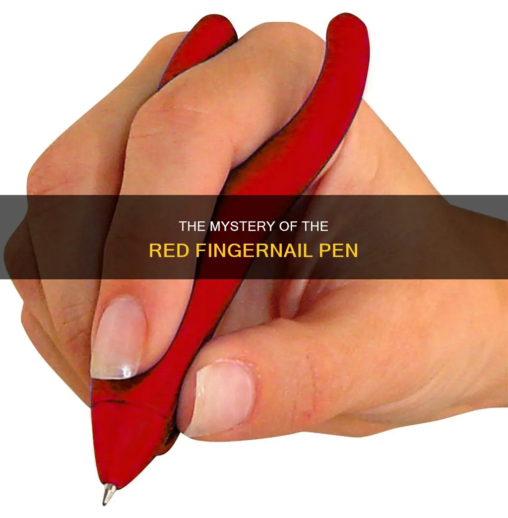 why does pen have one one red finger nail