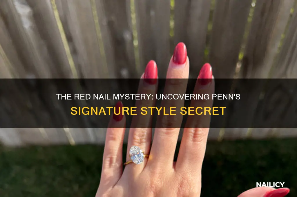 why does penn always have a red nail