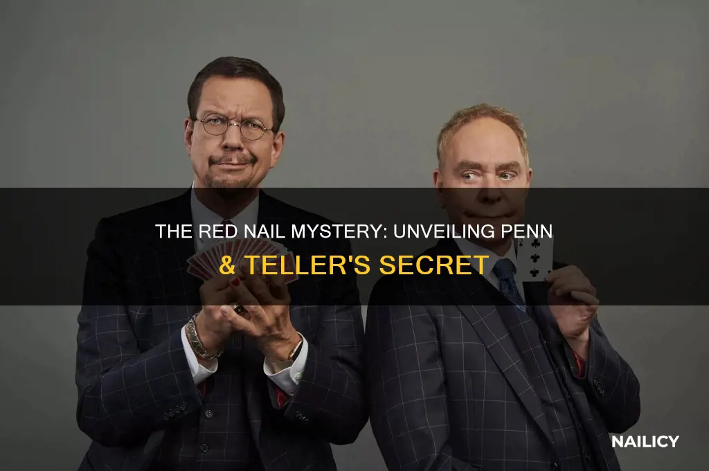 why does penn teller have a red nail