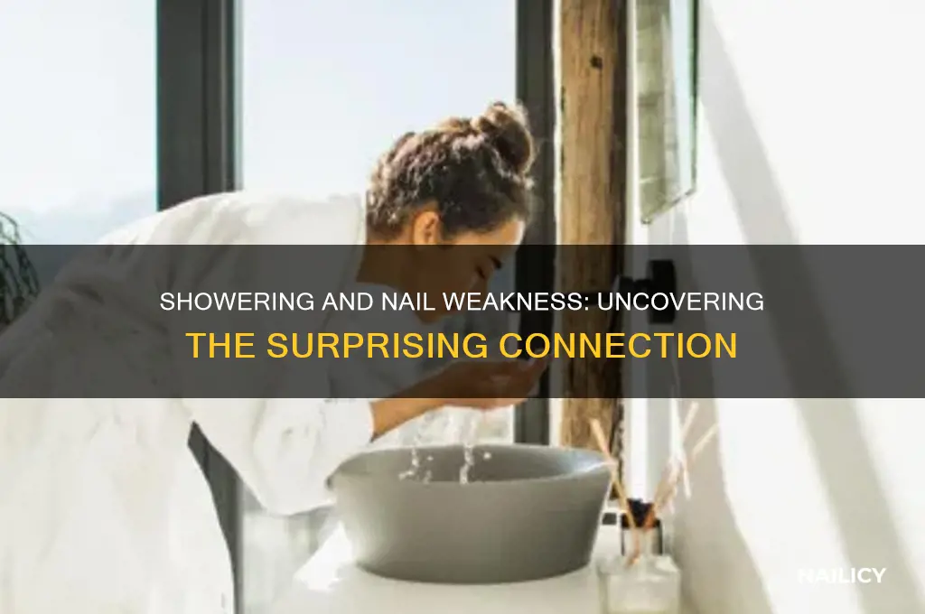 why does showering make your nails weak