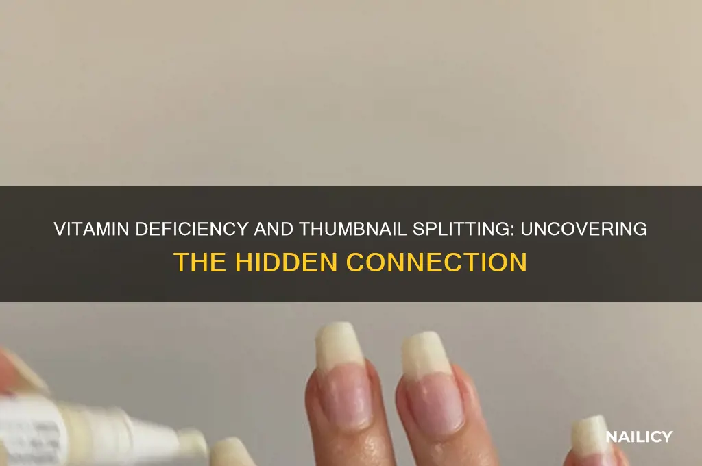 why does thumb nail keep splitting vitamin deficiency