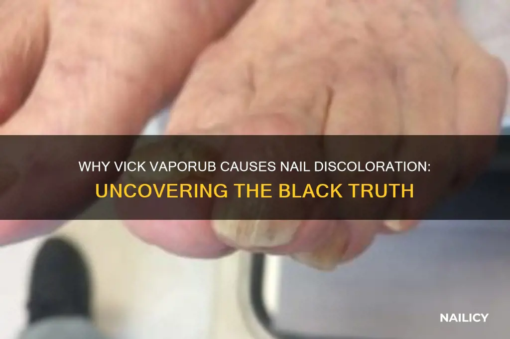 why does vick vapor put your nail black