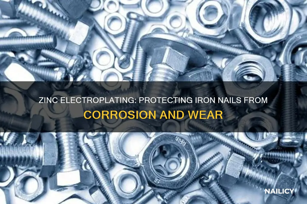 why electroplate an iron nail with zinc
