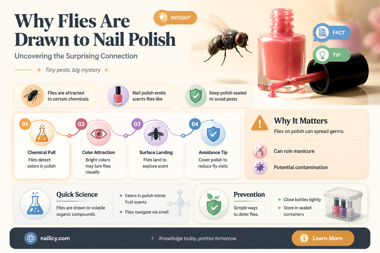 are flies attracted to nail polish