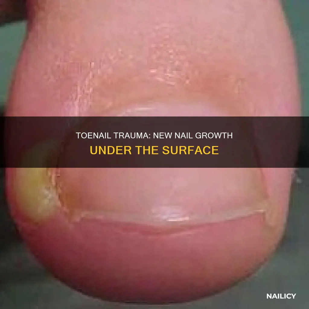 why is a new nail growing under my toenail
