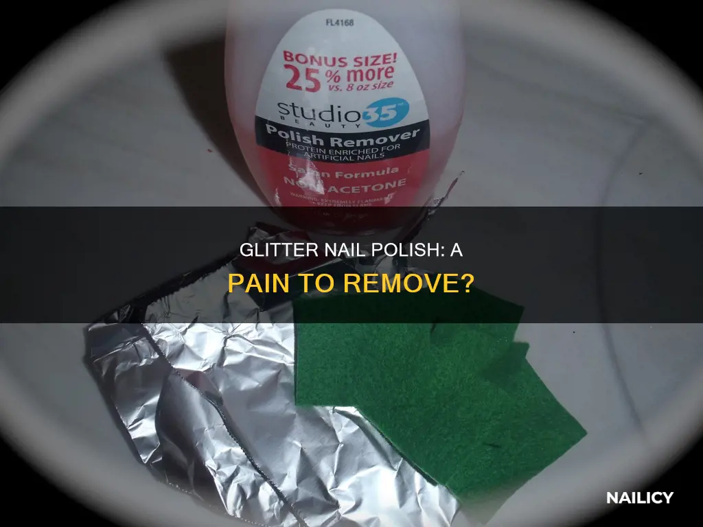 why is glitter nail polish hard to remove