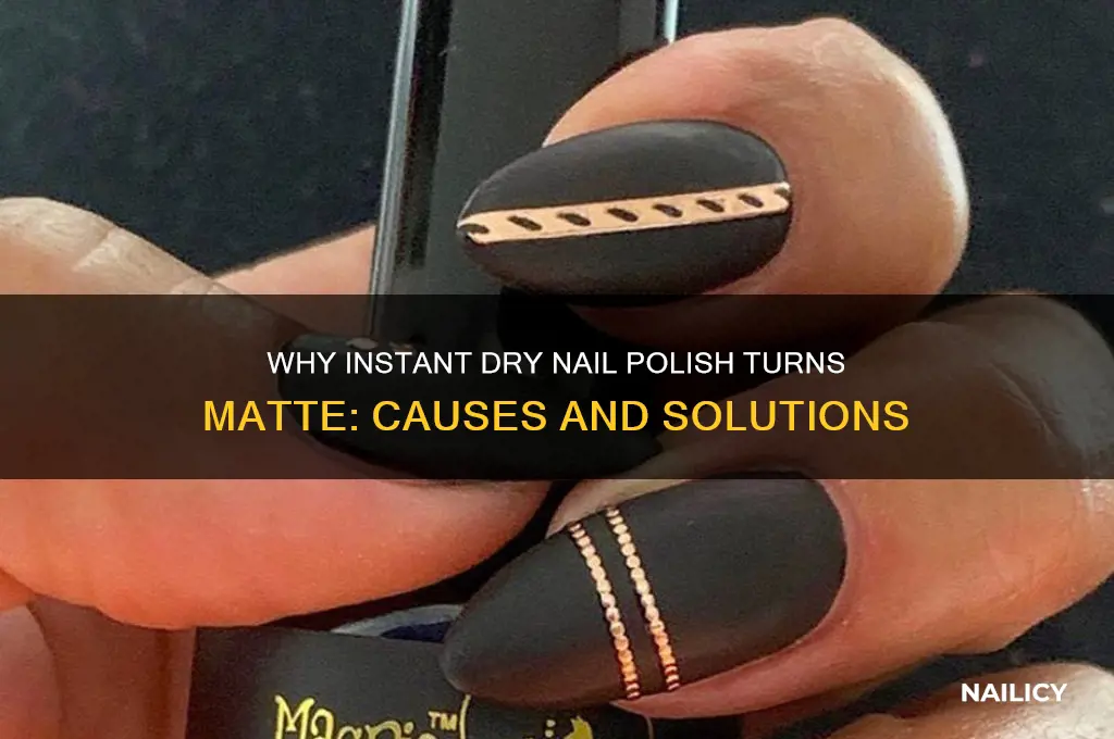why is instant dry turning nails matte