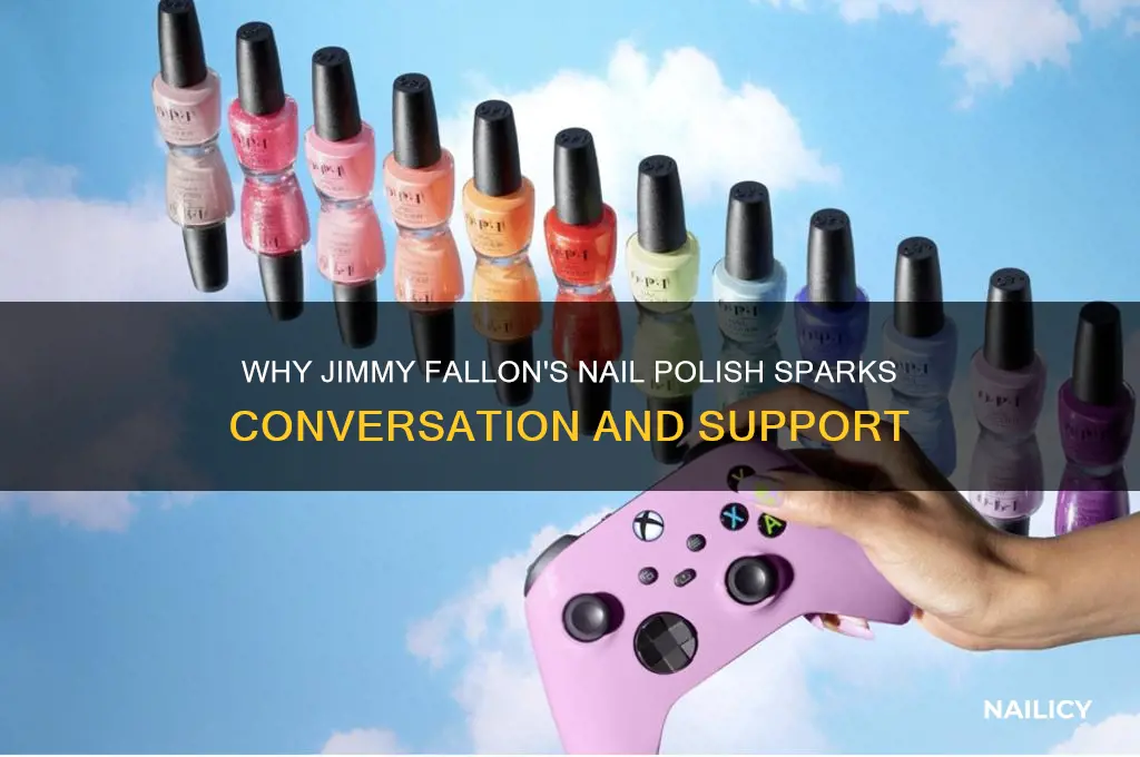 why is jimmy fallon wearing nail polish
