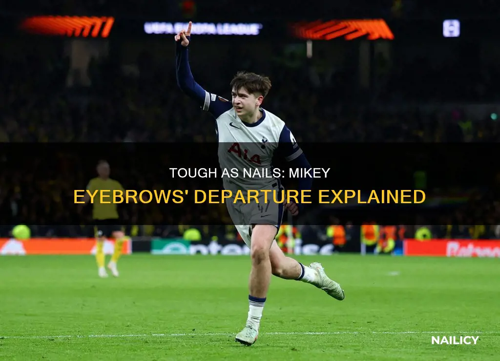 why is mikey eyebrows no longer on tough as nails