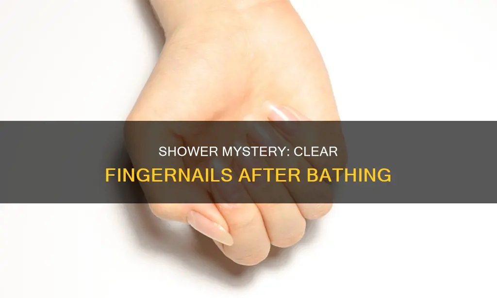 why is my finger nail clear after shower
