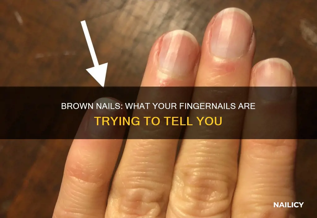 why is my finger nail turning nrown