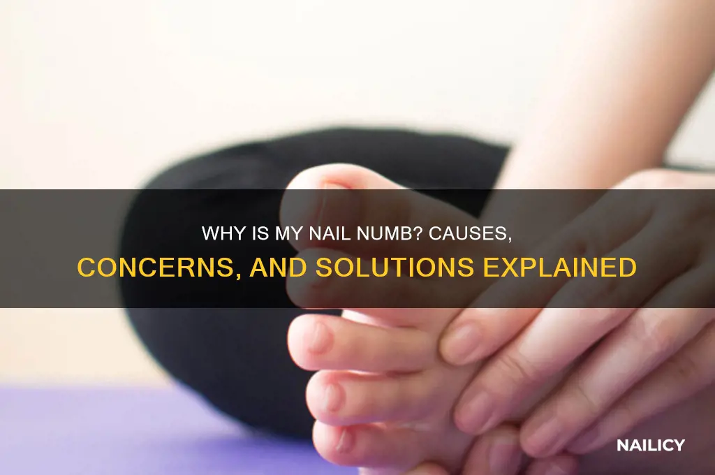 why is my nail numb