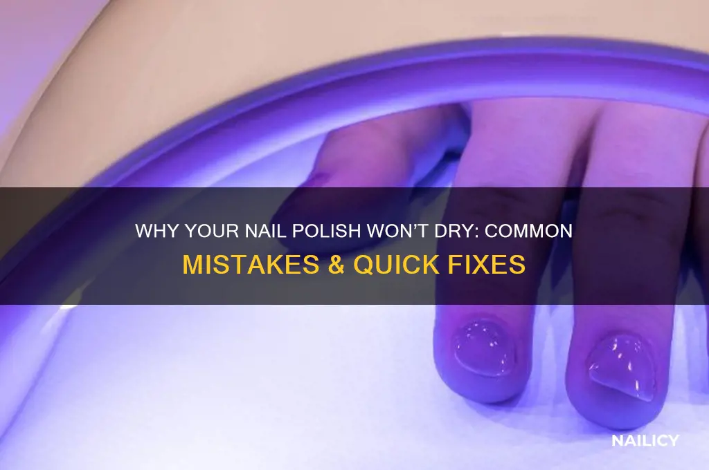 why is my nail polish not drying